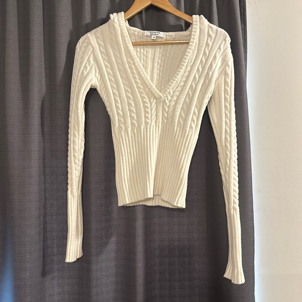 Frankie’s Bikinis hooded sweater- Size Medium